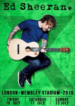 ED SHEERAN London Wembley Stadium x Tour 2015 Poster