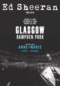 ED SHEERAN ÷ June 2018 Tour - Glasgow Hampden Park Poster Print