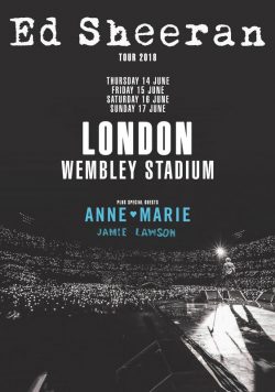 ED SHEERAN ÷ June 2018 Tour -London Wembley Stadium Poster
