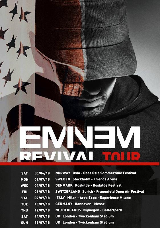 EMINEM Revival 2018 Tour Poster
