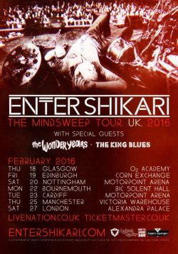 ENTER SHIKARI The Mindsweep 2016 UK Tour Poster