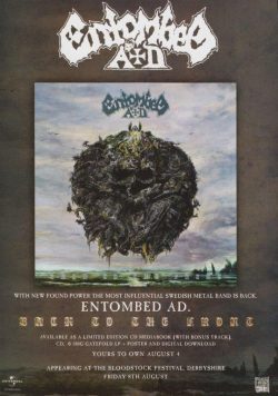 ENTOMBED A.D. Back To The Front Poster Print