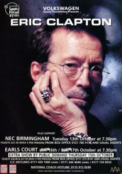 ERIC CLAPTON Pilgrim 1998 UK Tour Poster Print