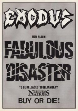 EXODUS Fabulous Disaster Poster Print