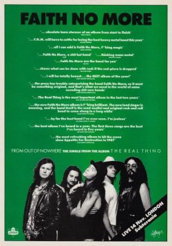 FAITH NO MORE The Real Thing 1989 Poster Print