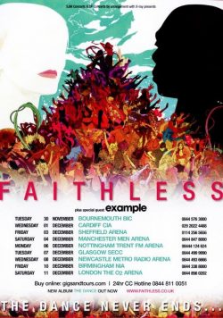 FAITHLESS The Dance 2010 UK Tour Poster