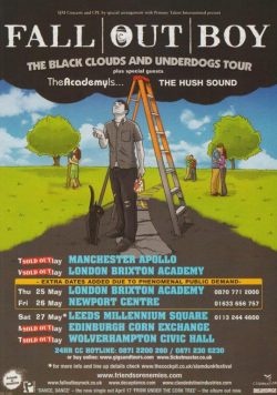 FALL OUT BOY The Black Clouds & Underdogs 2006 UK Tour Poster Print