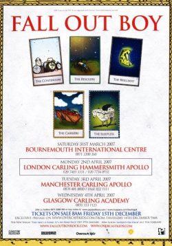 FALL OUT BOY Infinity On High 2007 UK Tour Poster Print