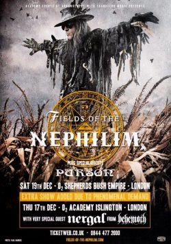 FIELDS OF THE NEPHILIM Prophecy 2016 Tour Poster Print