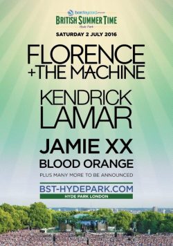 FLORENCE & THE MACHINE London Hyde Park BST 2016 Poster Print