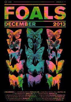 FOALS Holy Fire 2013 North American Tour Poster
