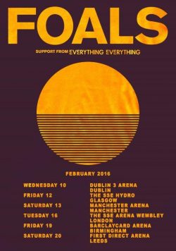 FOALS What Went Down 2016 February UK Tour Poster Print