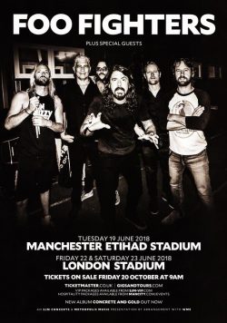 FOO FIGHTERS Manchester Stadium London Stadium - June 2018 Poster