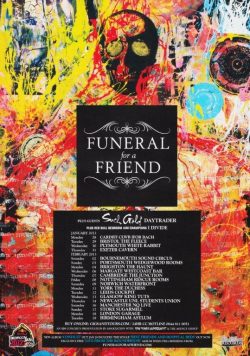 FUNERAL FOR A FRIEND Conduit 2013 UK Tour Poster