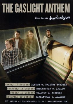 GASLIGHT ANTHEM Handwritten 2012 UK Tour Poster Print