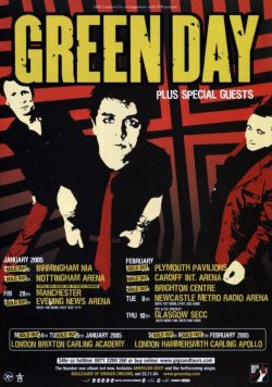 GREEN DAY American Idiot 2005 UK Tour Poster