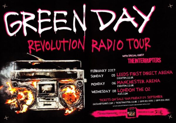 GREEN DAY Revolution Radio 2017 UK Tour Poster Print