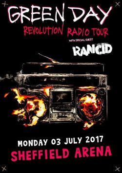 GREEN DAY Sheffield Arena - 3 July 2017 Poster Print