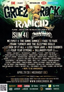 GROEZROCK FESTIVAL 2016 Rancid Sum 41 Poster