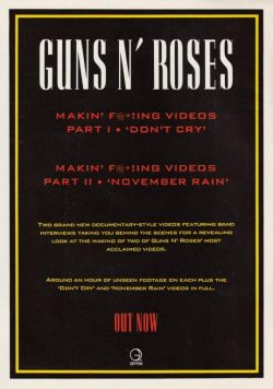 GUNS N ROSES November Rain Poster Print