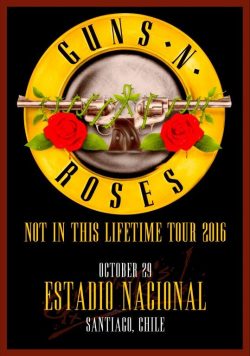 GUNS N ROSES Estadio Nacional - Oct 29 2016 Poster Print