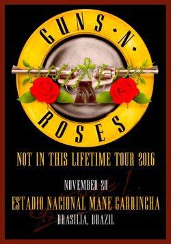 GUNS N ROSES Estádio Mané Garrincha Nov 20 2016 Poster Print