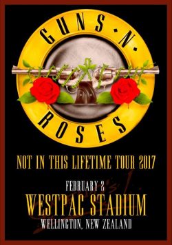 GUNS N ROSES Westpac Stadium - Feb 2 2017 Poster Print