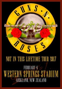 GUNS N ROSES Western Springs Stadium - Feb 4 2017 Poster