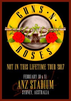 GUNS N ROSES ANZ Stadium - Feb 10/11 2017 Poster Print