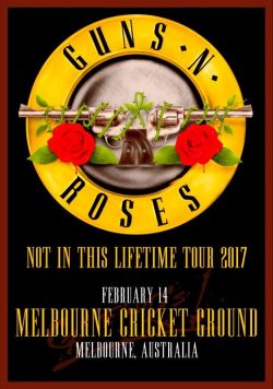 GUNS N ROSES Melbourne Cricket Ground - Feb 14 2017 Poster Print