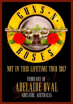 GUNS N ROSES Adelaide Oval - Feb 18 2017 Poster Print