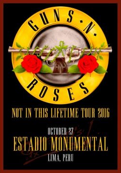 GUNS N ROSES Estadio Monumental - Oct 27 2016 Poster Print