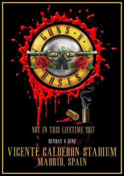 GUNS N ROSES Vicente Calderón Stadium Madrid - June 4 2017 Poster Print
