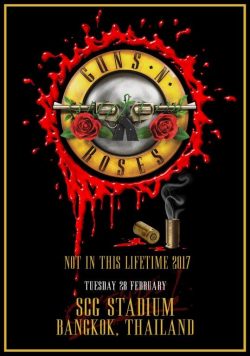 GUNS N ROSES SCG Stadium Bangkok - Feb 28 2017 Poster Print