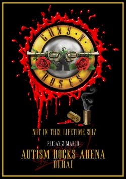 GUNS N ROSES Autism Rocks Arena Dubai - 3 March 2017 Poster