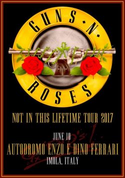 GUNS N ROSES Autodromo Enzo e Dino Ferrari - June 10 2017 Poster Print