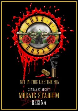 GUNS N ROSES Mosaic Stadium Regina - August 27 2017 Poster Print