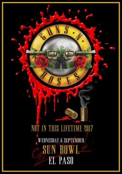 GUNS N ROSES Sun Bowl El Paso - September 6 2017 Poster Print