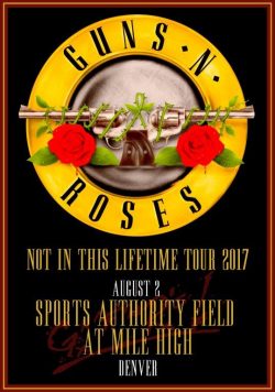 GUNS N ROSES Sports Authority Field Denver - August 2017 Poster