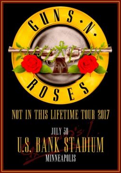 GUNS N ROSES US Bank Stadium Minneapolis - July 30th 2017 Poster Print