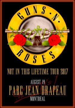 GUNS N ROSES Parc Jean Drapeau Montreal - August 19 2017 Poster Print