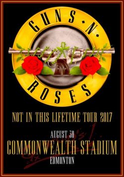 GUNS N ROSES Commonwealth Stadium Edmonton - August 2017 Poster Print
