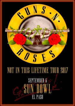 GUNS N ROSES Sun Bowl El Paso - September 6 2017 Poster Print