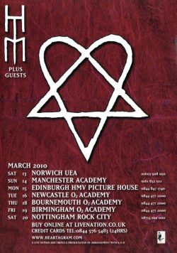 HIM Screamworks 2010 UK Tour Poster Print