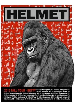 HELMET Betty 20th Anniversary 2015 US Tour Poster