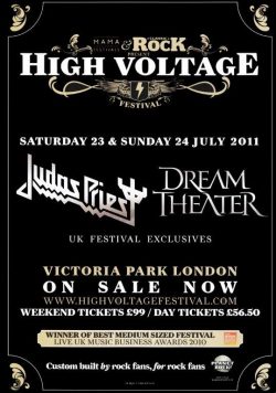 HIGH VOLTAGE FESTIVAL 2011 Judas Priest Dream Theatre Poster Print
