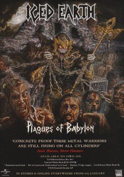 ICED EARTH Plagues Of Babylon Poster Print