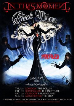 IN THIS MOMENT Black Widow 2016 UK Tour Poster Print