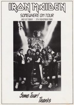 IRON MAIDEN Somewhere On Tour Poster Print
