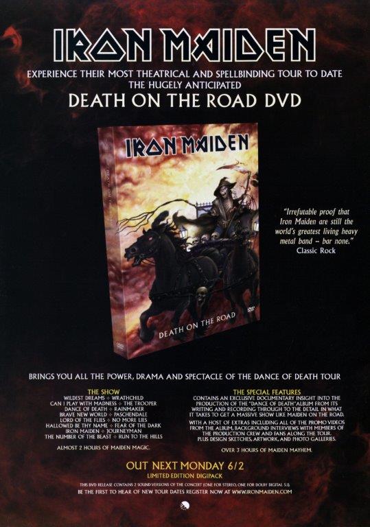 IRON MAIDEN Death On The Road Tour Poster Print - prints4u